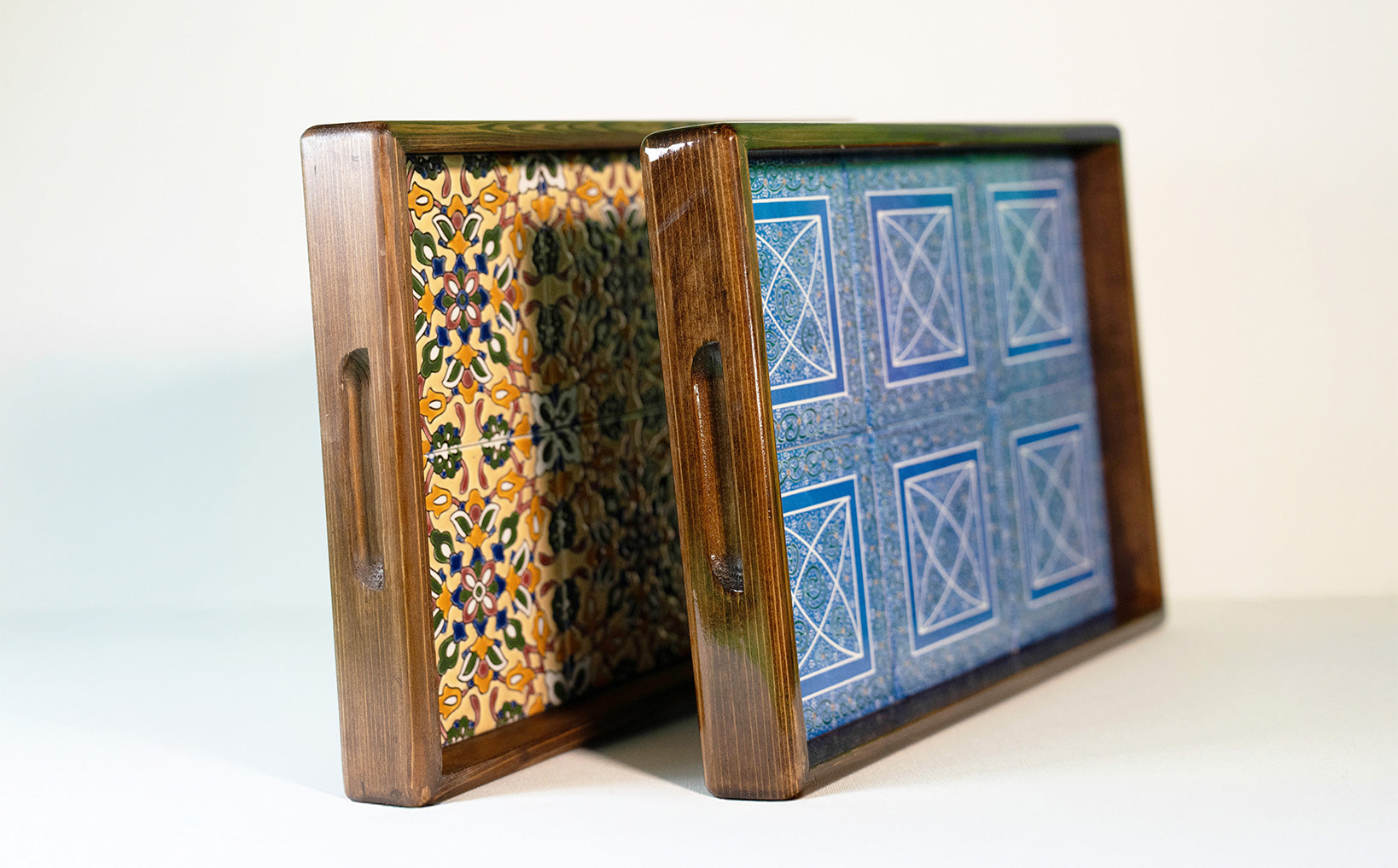 Handmade Wooden Trays - 6 Tiles