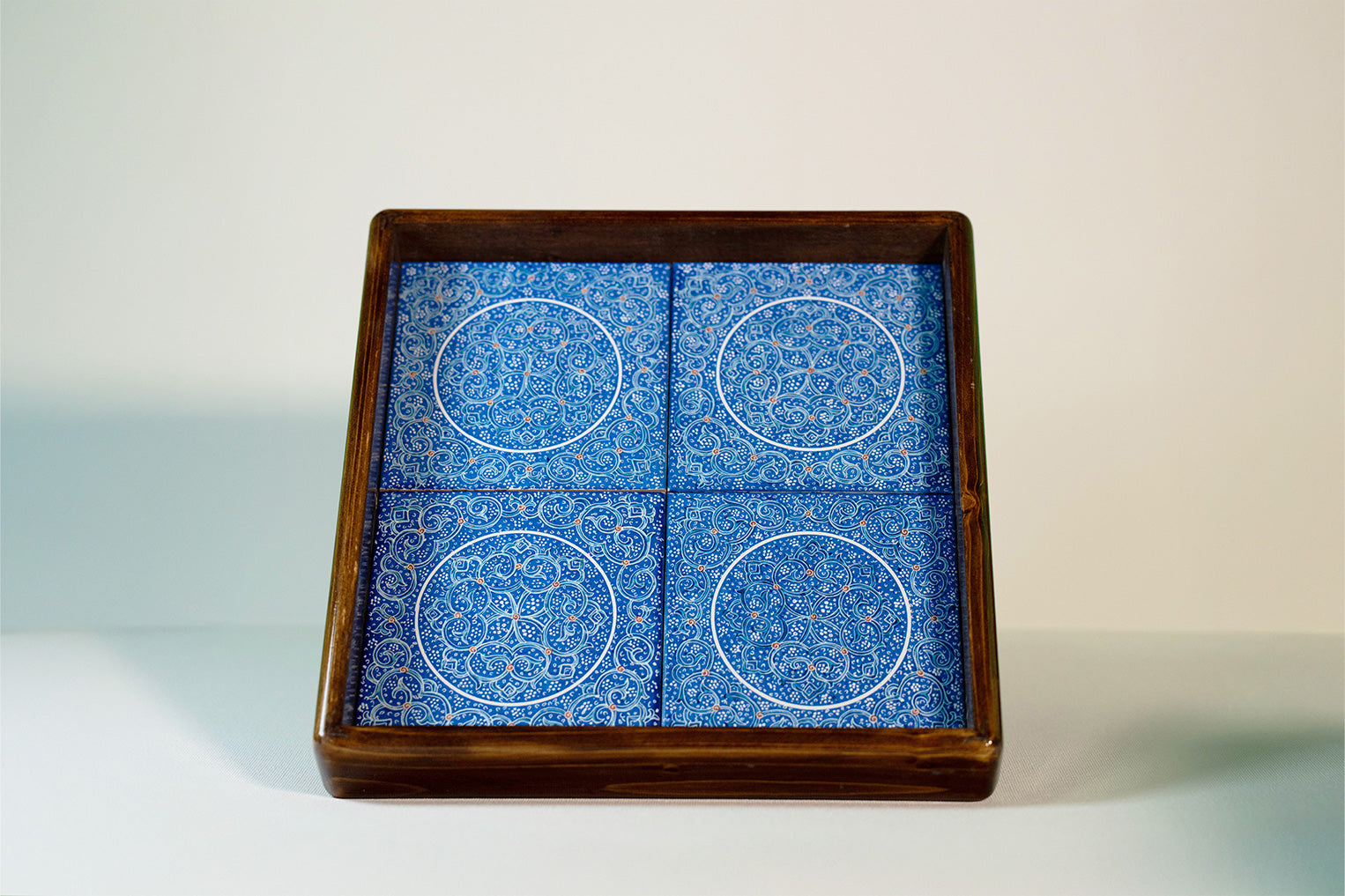 Handmade Wooden Trays - 4 Tiles