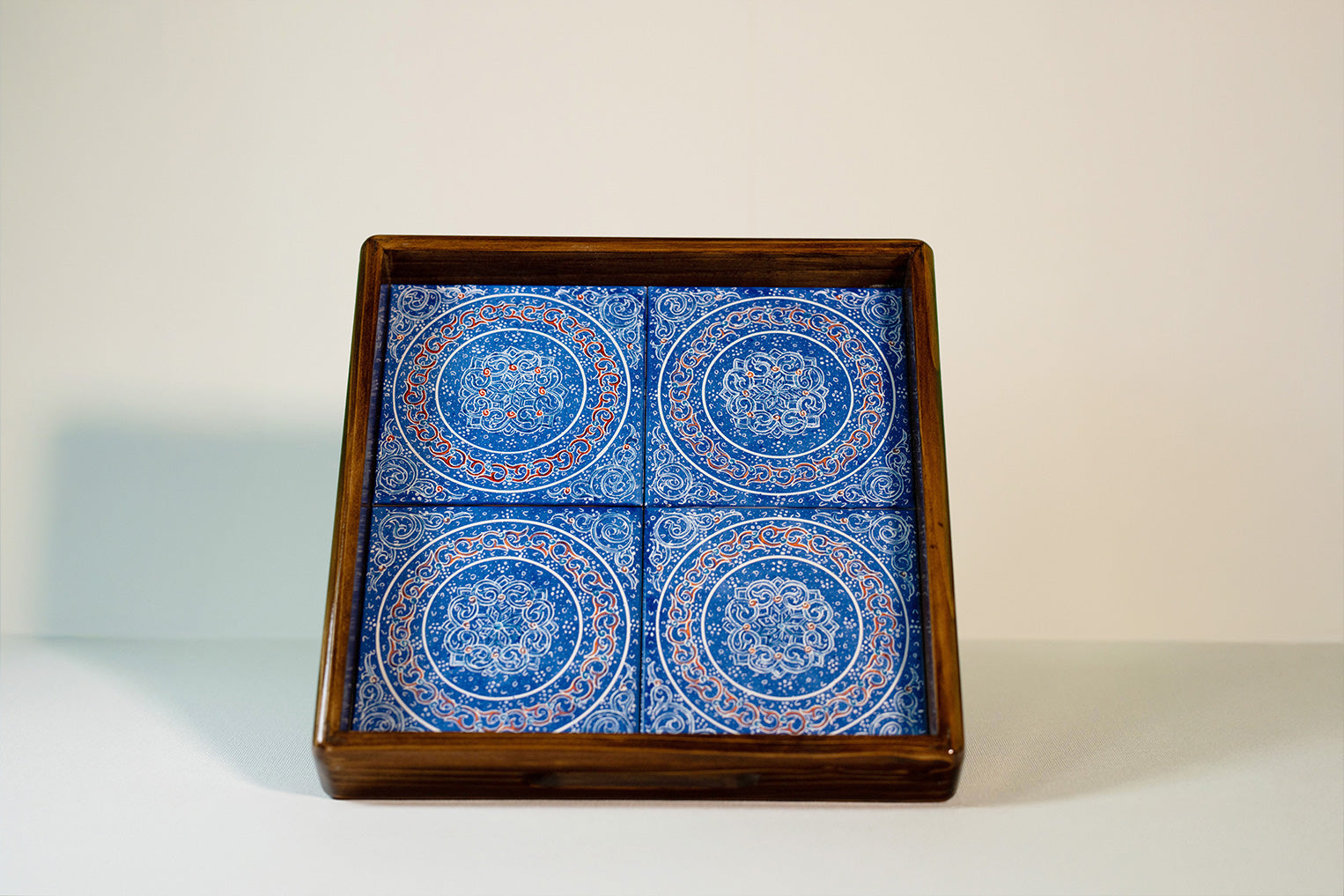 Handmade Wooden Trays - 4 Tiles