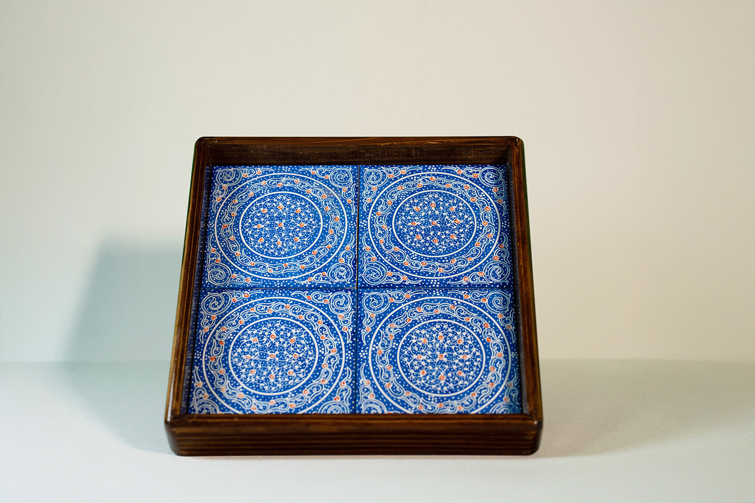 Handmade Wooden Trays - 4 Tiles