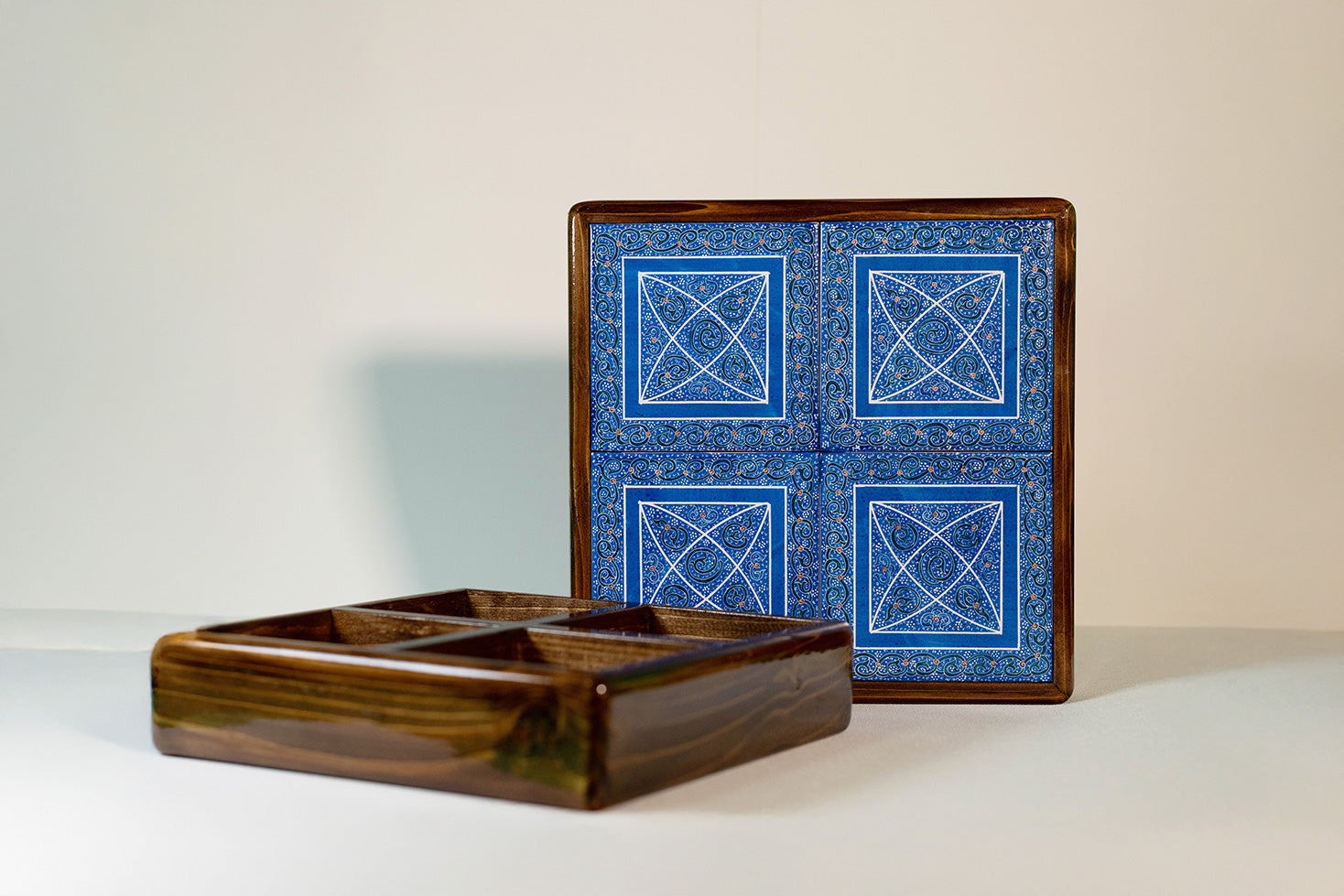 Handmade Wooden Box 4 Tile