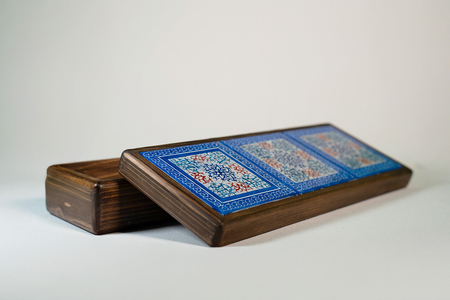 Handmade Wooden Box 3 Tile