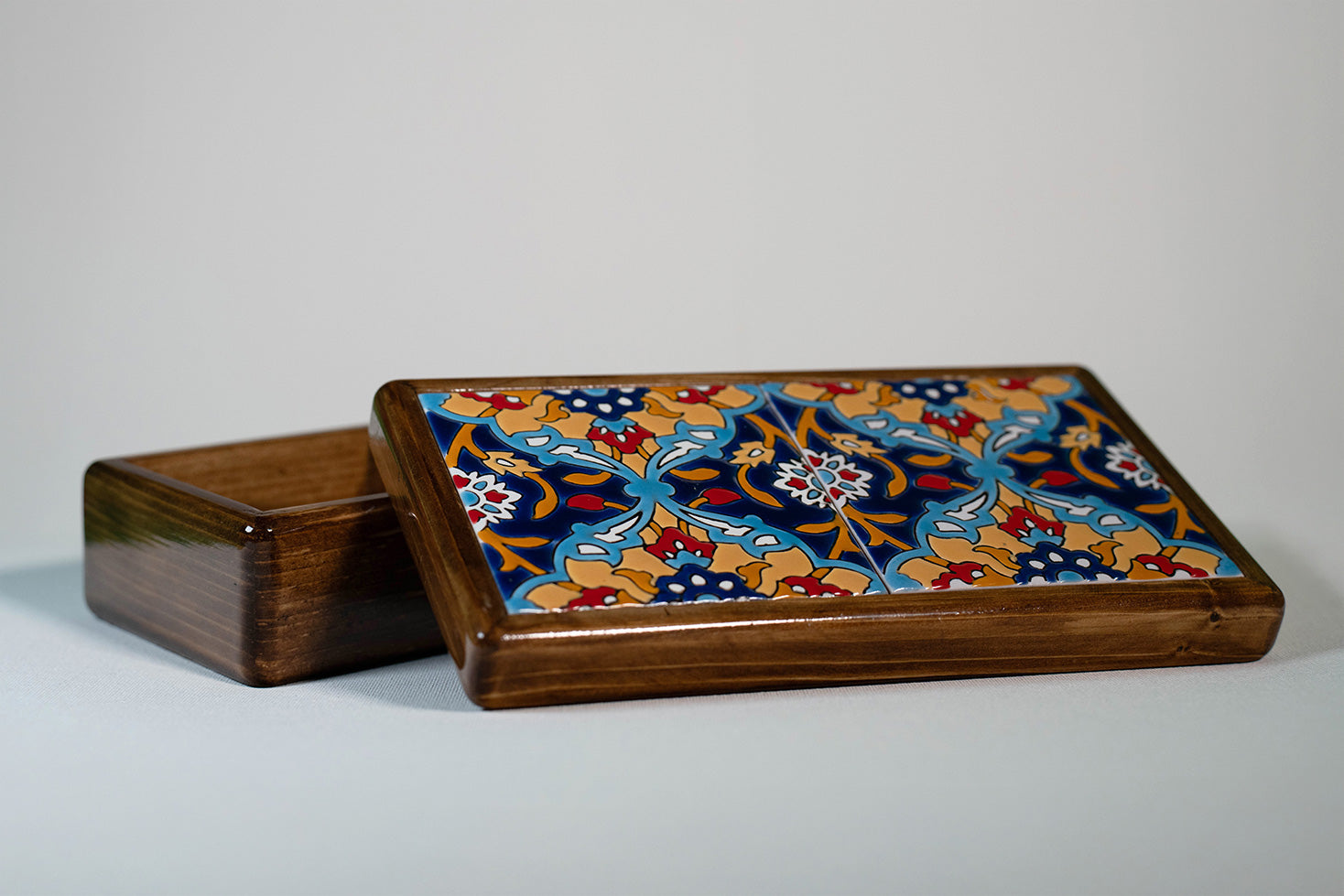 Handmade Wooden Box 2 Tile