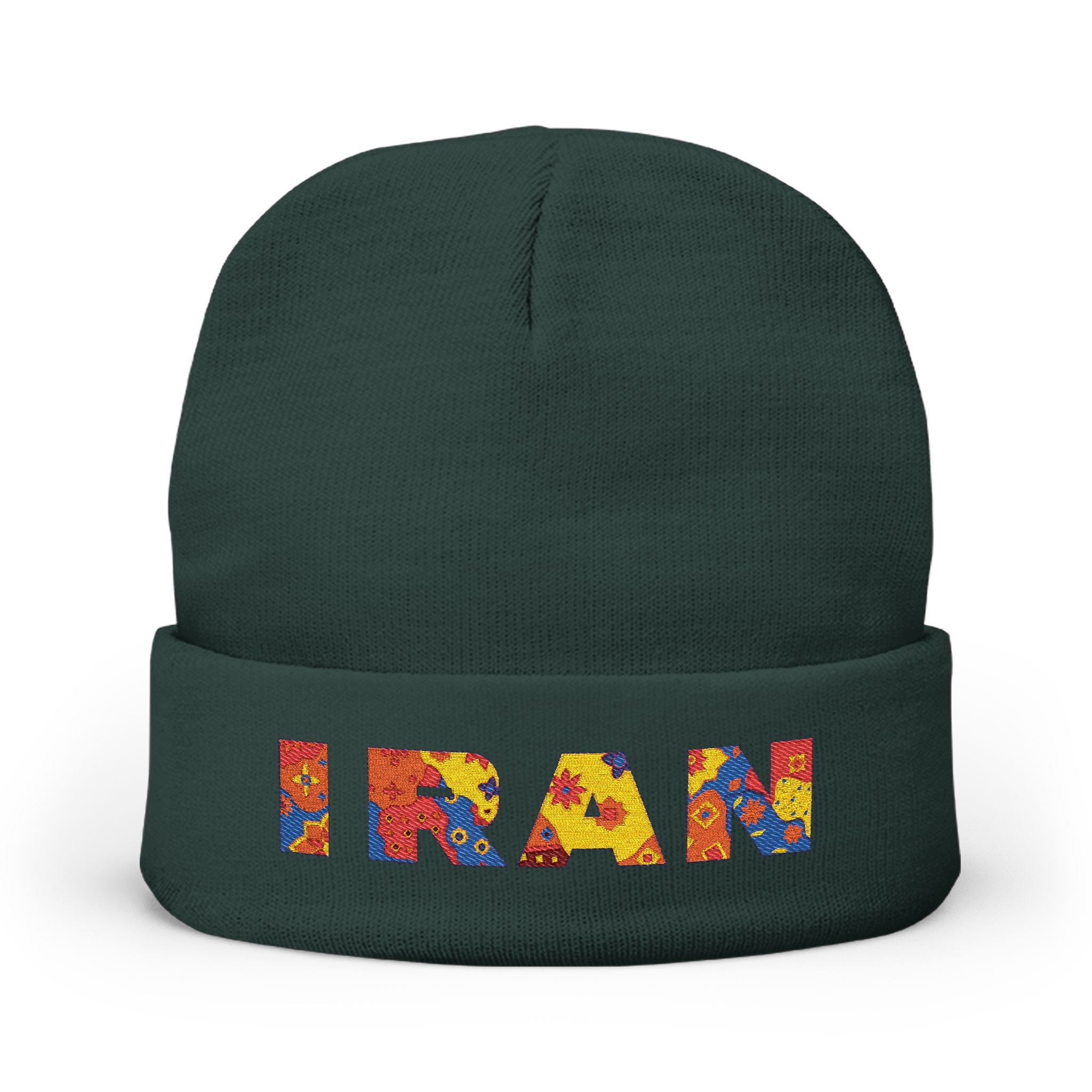 Iran Embroidered Knit Beanie