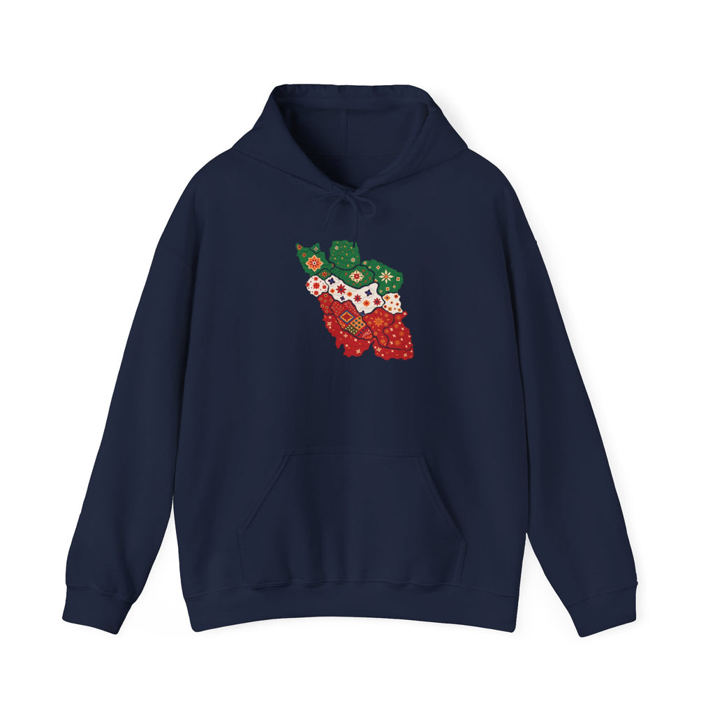Iran Map Floral Hoodie- Unisex