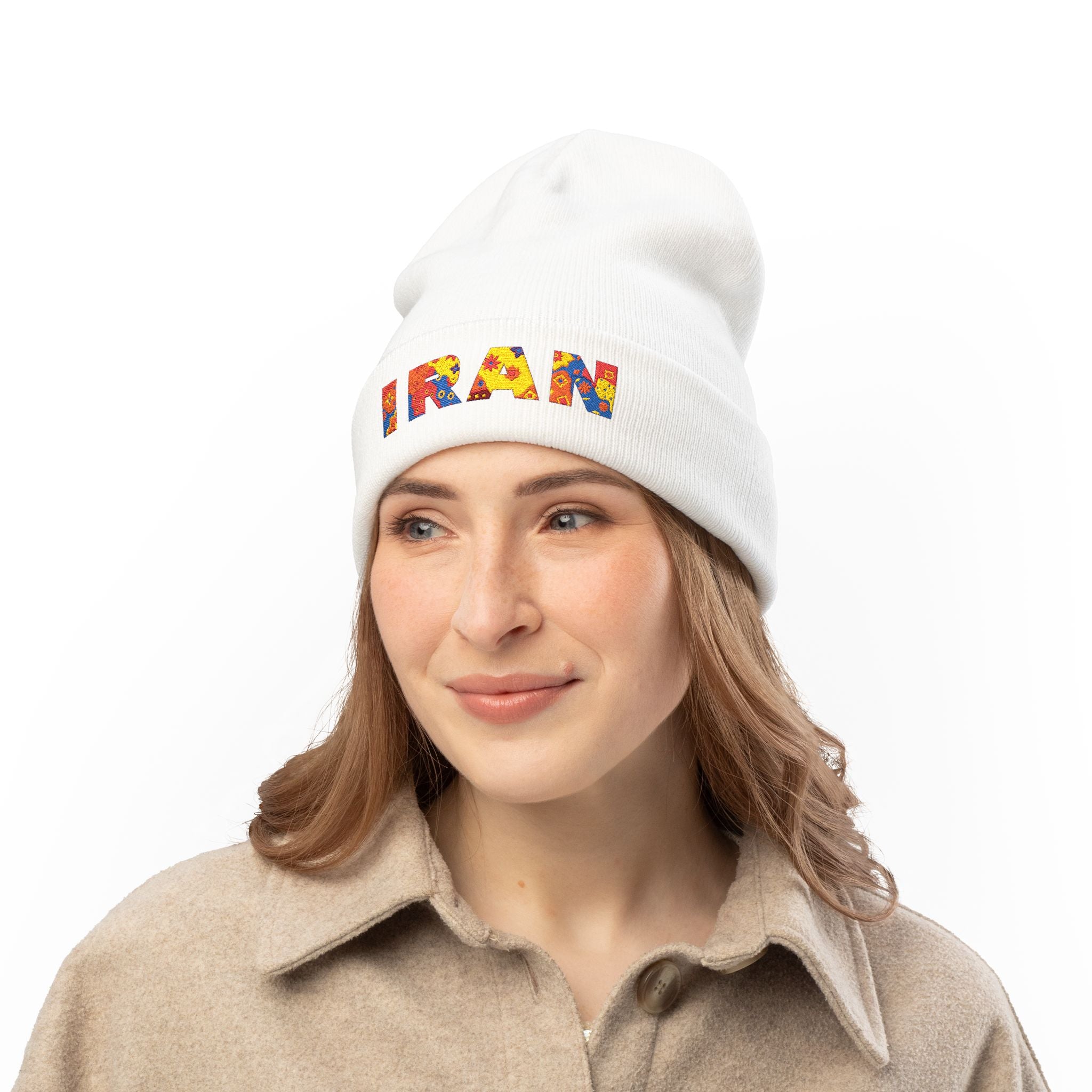 Iran Embroidered Knit Beanie
