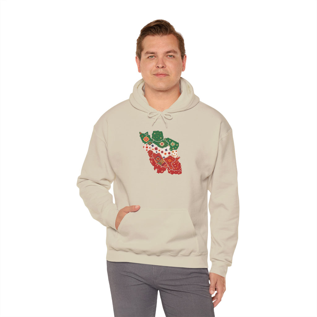 Iran Map Floral Hoodie- Unisex